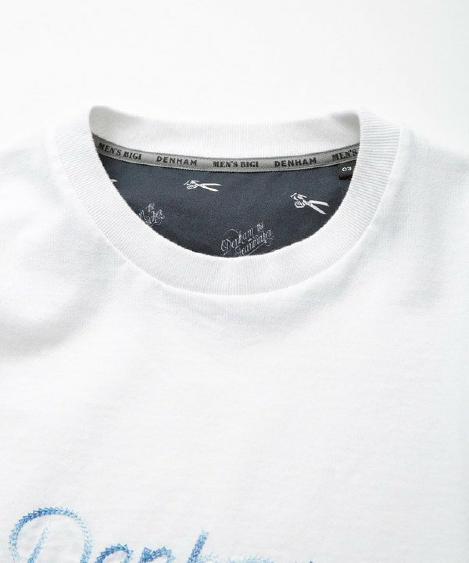 【DENHAM/デンハム】別注グラデーションロゴ刺繍Tシャツ